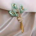 thumbnail image 3 of GKNET Flower Brooch Lapel Pin Rhinestone JewelryFor Women Broche Clothes Accessor_tu, 3 of 6