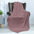 thumbnail image 4 of Snakeskin Print Soft Flannel Fleece Throw Blanket, Feminine Look Wild Animal Skin Natural Pastel Tones, Cozy Plush for Indoor and Outdoor Use, 60" x 80", Mauve Taupe Pale Rose, by Ambesonne, 4 of 5