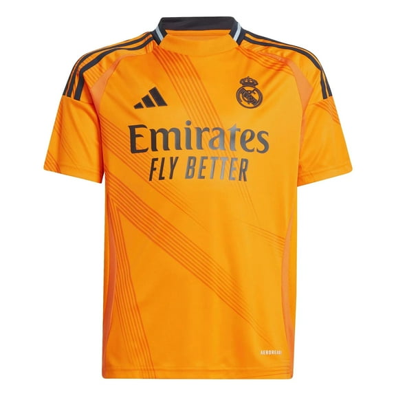 adidas Real Madrid Youth Away Jersey 2024/25 (US, Alpha, X-Large, Regular, Crew Orange)
