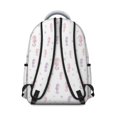 thumbnail image 3 of Seahorse and Star White Pattern Backpack for School, Cute School Bag with Adjustable Shoulder Straps and Padded Back, 15.3"x11"x7.1", 3 of 5