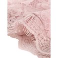 thumbnail image 6 of Agnes Orinda Bolero Cardigan for Women's Plus Size Office Tie Front Crop Floral Sheer Lace Shrug 1X Pink, 6 of 8