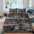 thumbnail image 1 of Bedding Sets 3D Strange Plants and Animals Printed Quilt Cover Set Creative Bed Gift,Full (80"x90"), 1 of 5