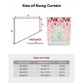 thumbnail image 6 of Pink Valentine's Day Swag Valances for Windows, Romantic Love Heart Rod Pocket Sheer Valances for Large Windows, Swag Toppers Light Filtering for Kitchen Living Room 2 Panels 36''x63'', 6 of 6