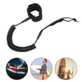 thumbnail image 1 of Surfboard Leash, 0.28in Diameter 7-12ft Stainless Steel Connection Coiled Spring Safe Surfing Leash, Adjustable Leg Rope Foot Rope With Ankle Cuff For SUP Paddle Board, Longboard,, 1 of 8