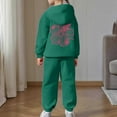 thumbnail image 6 of Boy Jogger Set Size 7 Long Sleeve Letter Print Rugby Football 2pcs Boys Outfit Set Regular Fit Tracksuit 2 Piece Outfits,4-5 Years,Z2-Dark Green, 6 of 6