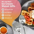 thumbnail image 3 of 3Pcs Shovel Spoon Fork Set Stainless Steel Spade Shape Utensils 6.1inch Stirring Spoon for Dessert Coffee Yogurt Cake Fruit Ice Cream Couple Gifts Mini Shovel Spoons Ice Cream Small Forks and Spoons, 3 of 5