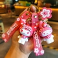 thumbnail image 5 of Llavero Kawaii Sanrio de dibujos animados, Hello Kitty, Kuromi, My Melody, Cinnamoroll, llavero de coche, colgante de mochila, regalo de joyería, 5 of 5
