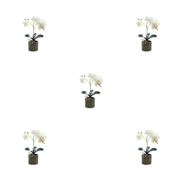 Flor de orquídea artificial Yuarrent Bonsái Simulación en maceta Phalaenopsis Decoración para el hogar 8 Flores