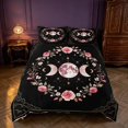 thumbnail image 2 of Homewish Hippie Moon Phase Bedding, Pink Floral Duvet Cover Full for Girls, Pink Reversible 3pcs, 1 Duvet Cover and 2 Pillowcases, 2 of 6