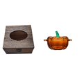 thumbnail image 1 of Caja De Pañuelos De Madera, Dispensador De Pañuelos Faciales, Organizador, Bandeja Para Toallas De Mano, Servilletero, Tapa Para Caja De Pañuelos, Cuenco Para Servir Con Forma De Calabaza,, 1 of 8