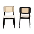thumbnail image 4 of Baxton Studio Ballerina Rattan BOHO Dining Sets, 5-Piece, Black, 4 of 10