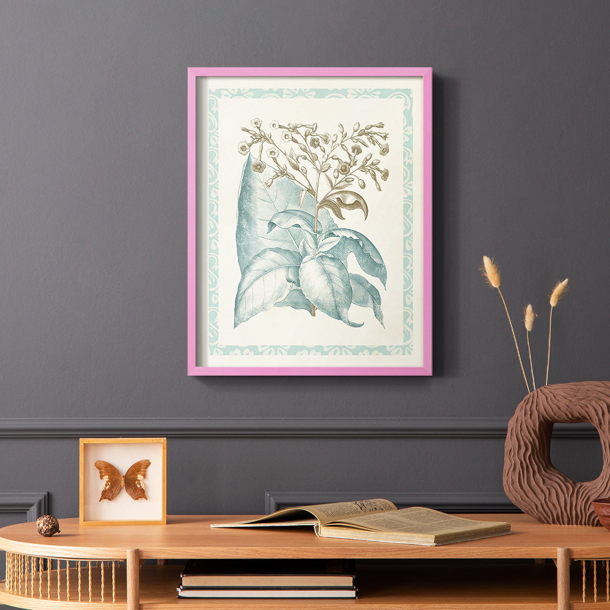 Willow Blue Besler I Framed Print - Solid Wood in Single Picture Frame Solid Wood 2 Framed Print