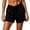Black, variant on Squevariel Plus Size Athletic Shorts for Women Running Workout Summer Elastic Waist Shorts Solid Color Casual Sports Shorts with Pockets