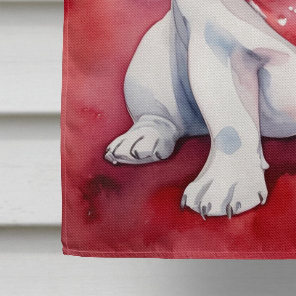 English Bulldog My Valentine House Flag 28 in x 40 in