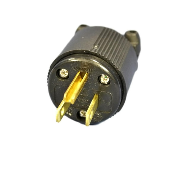 Cooper Studio All-Black Industrial Grade Straight Blade Plug 5-15P 6266BLK