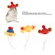 thumbnail image 3 of Lindo sombrero de animales pequeños cómoda correa ajustable suave elegante sombrero de hámster de 3 piezas para mascotas pequeñas ANGGREK Otros, 3 of 8