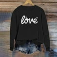 thumbnail image 5 of Valentines Sweatshirts for Women Love Heart Graphic Pullover Crewneck Long Sleeve Tops Valentine's Day Sweatshirt, 5 of 5