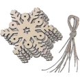 thumbnail image 4 of Adornos de madera para árbol de Navidad, artesanías, adorno colgante para árbol de Navidad con cuerda colgante, 10 Uds., 4 of 4