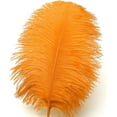 thumbnail image 2 of Orange Large Ostrich Feathers - 24Pcs 12-14inch Big Feathers for Crafts,Wedding Party Centerpieces and Halloween Home Decor, 2 of 14