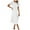 White, variant on WENWU Women Summer Solid Color Casual Round Neck Short Sleeve Hollow Dress Beach Dresses for Women Long Maxi V Neck Dress for Women Summer