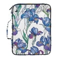 thumbnail image 2 of Haosy Accordion File Organizer Zipper Binder 500 Sheet 6-Tab Expanding File Folder Multi-Pocket 1.2 Inch 3 Ring Blue Irises Colored Glass, 2 of 7