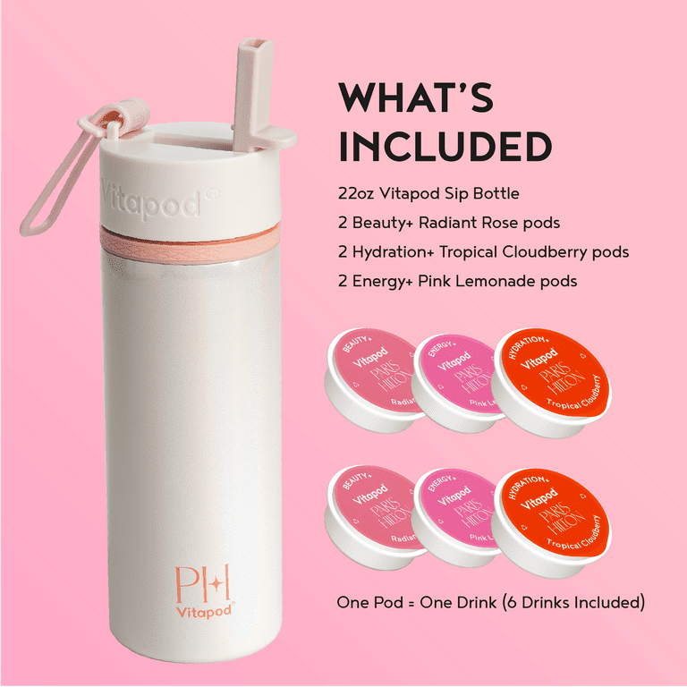 Paris Hilton x Vitapod Daily Wellness System - Champagne Kiss 22oz 