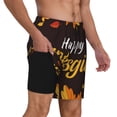 thumbnail image 2 of Honeii Happy Thanksgiving 1 Print Men's Swim Shorts,Mens Swim Trunks,Breathable Mesh Beach Shorts for Swimming,Surfing, and Beach Activities-X-Large, 2 of 6