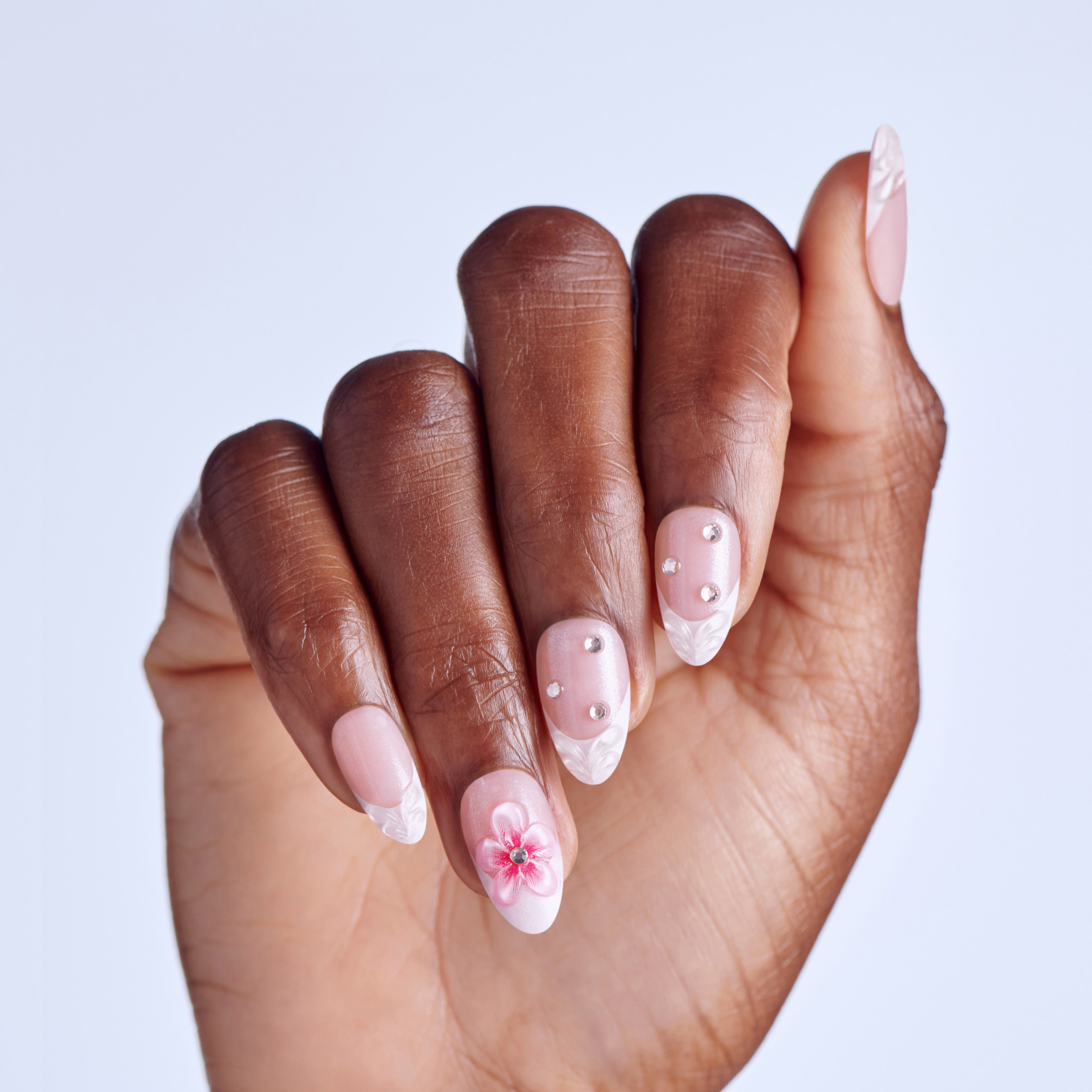 Impress Premium Medium Almond Press-On Nails, Pink photo 2