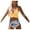 Yellow, variant on DOPI Women Sexy Ruffle Vrouwen Solid Print Badpak Backless Badmode Hoge Taille Bikini