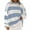 Blue #808, variant on Bovemsi Sweaters for Women Cozy Women's Autumn And Winter Round Neck Long Sleeve Striped Sweater Border American Clothing Bell Loose Fall Sweaters