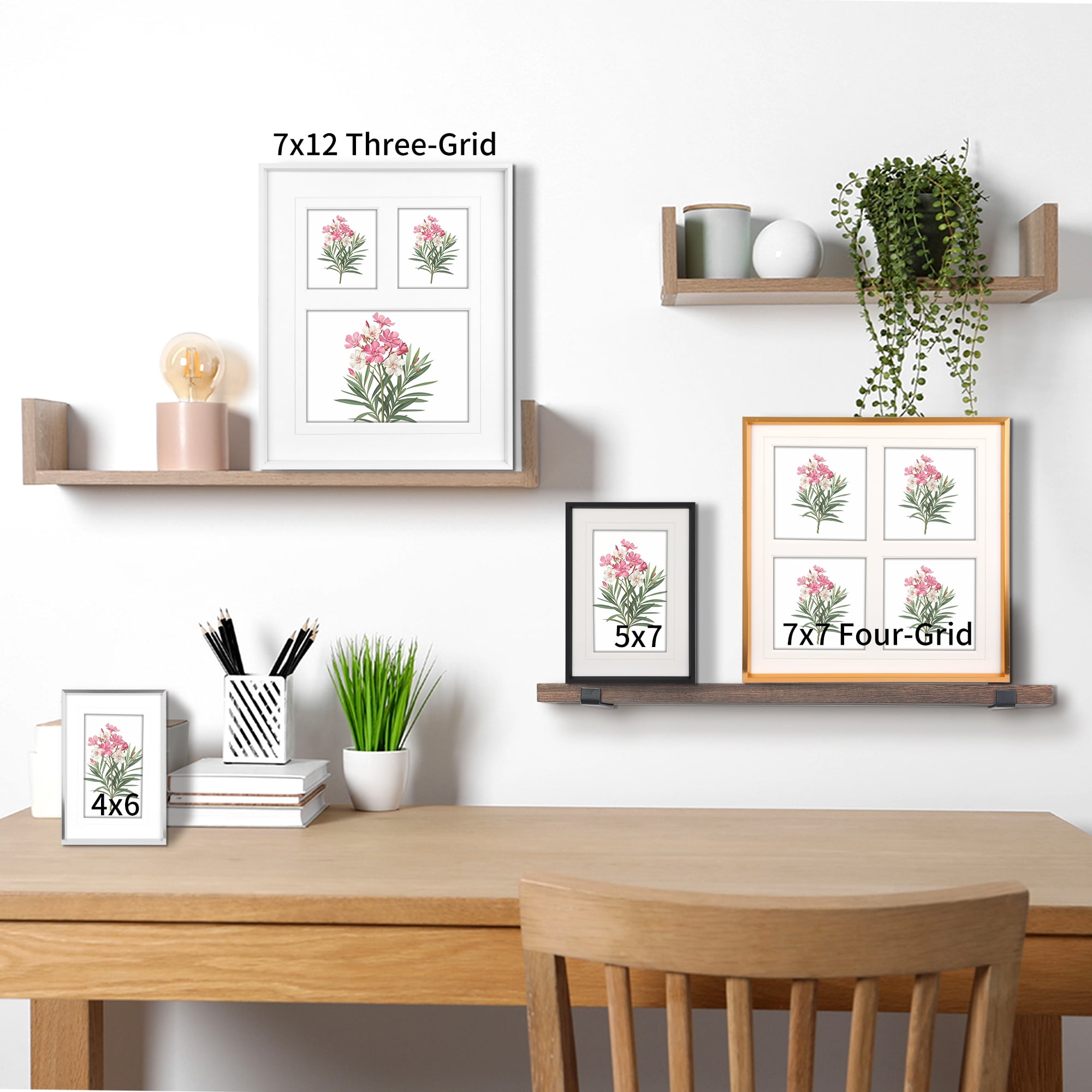 Unique Bargains Metal Picture Tabletop Display Frame 5x7 Silver