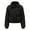Black, variant on Honeeladyy Womens Warm Solid Hoodless Jacket Slim Winter Parkas Outwear Coats