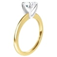 thumbnail image 3 of Round Diamond Solitaire Engagement Ring,14k Two Tone Gold (1.01 Ct,J Color,SI1 Clarity) GIA Certified, 3 of 5
