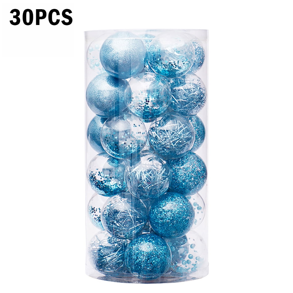 TureClos 30pcs Christmas Ball Transparent Design Christmas Tree Hanging
