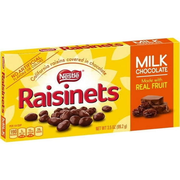 Nestle Raisinets Covered in Raisins Real Fruit Milk Chocolate, 3.5 Oz.