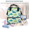 thumbnail image 5 of Fuzoiu Cute Dinosaur Blue Green Print Diaper Bag Backpack,Baby Essentials Travel Tote,Multi function Waterproof Diaper Bag, Travel Essentials Baby Bag - Unisex, 5 of 6