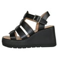 thumbnail image 2 of Soda Women Wedge Sandals Open Toe Ankle Multi Strap Cage Style Platform KARBIE-S Black PU 8.5, 2 of 4