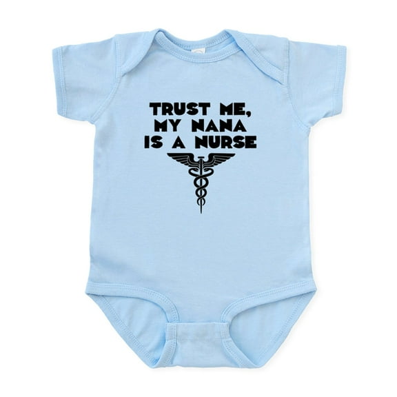 CafePress - My Nana Is A Nurse Body Suit - Baby Light Bodysuit, Size Newborn - 24 Months