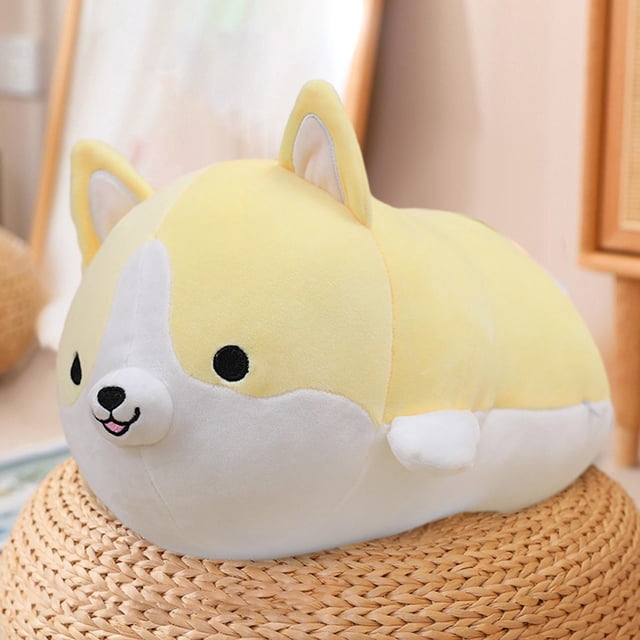Perro Corgi de peluche Hugo amarillo