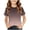 Brown, variant on Girls Casual Short Sleeve Crew Neck Pullover T Shirt Comfy Daily Wear Ombre Top