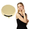 thumbnail image 1 of Pocket Makeup Small Portable Small Round Makeup Hand Metal Cosmetics 1 Compact Makeup,Gold Makeup Magnifying Glass, 1 of 9