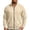 Beige, variant on Horkkom Zip Up Jacket Solid Color Mock Neck Winter Outfits Sweatshirt Casual Stylish Sweatshirt M