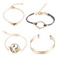 thumbnail image 1 of 4 Pcs/Set Femmes Carte Réglable en Forme de Bracelets Multicouches pour Cadeau d'Amitié, 1 of 5