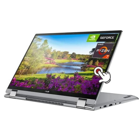 ASUS ZenBook 2-in-1 15.6" Touch 360deg Flip Slim Laptop | AMD Ryzen 7 5700U(Beat i7-1180G7) | NVIDIA GeForce MX450 | Backlit KB | Windows 11 | Harman/kardon | w/Mouse Pad (8GB RAM | 256GB SSD)