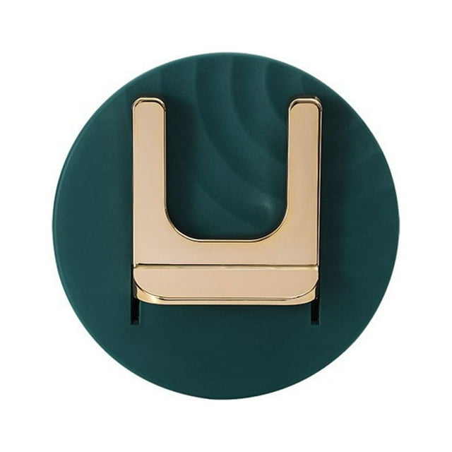 Bewildely Soporte para secador de pelo de plástico montado en la pared plegable para el hogar, Hotel, dormitorio, baño, dormitorio, estante sin Almacenamiento y organización del hogar Verde