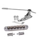 thumbnail image 1 of Puente de trémolo para guitarra eléctrica, puente de silla de montar con rodillos para 6 cuerdas Plata, 1 of 9