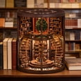 thumbnail image 6 of Book Nook Kits,Book Nook Kit Model Kits Craft Kits,Fantasy 3D Puzzle,Adults DIY Miniature Doll House Kit for Bookshelf Booknook,Tiny House with Sensor Led Light 6*5*8'', 6 of 7