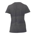 thumbnail image 2 of Playera Fruit Of The Loom para Mujer, Cuello V Manga Corta Obscuro Jaspe Gris Talla CH, 2 of 4