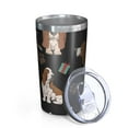 thumbnail image 2 of Basset Hounds with Bones and Presents 10oz Tumblers Stainless Steel Tumbler with Lid and Straw,Vacuum Insulated Double Wall Travel Tumbler Cups with Cleaning Brush for Coffee, Tea, 2 of 4