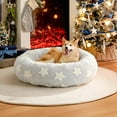 thumbnail image 3 of Donut Large Dog Bed - Round Cat Beds for Indoor Anti-Anxiety Calming Pet Beds, Washable Cute Modern Beds with Jacquard Shaggy Plush & Anti Slip Bottom, 36 Inch, 3 of 6